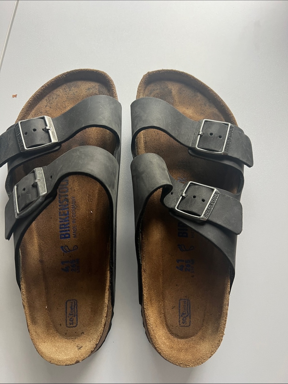Birkenstock Arizona Sal dals in black leather